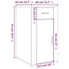 vidaXL Ντουλάπι Γραφείου Μαύρο 40 x 49 x 75 εκ. από Επεξεργασμένο Ξύλο
