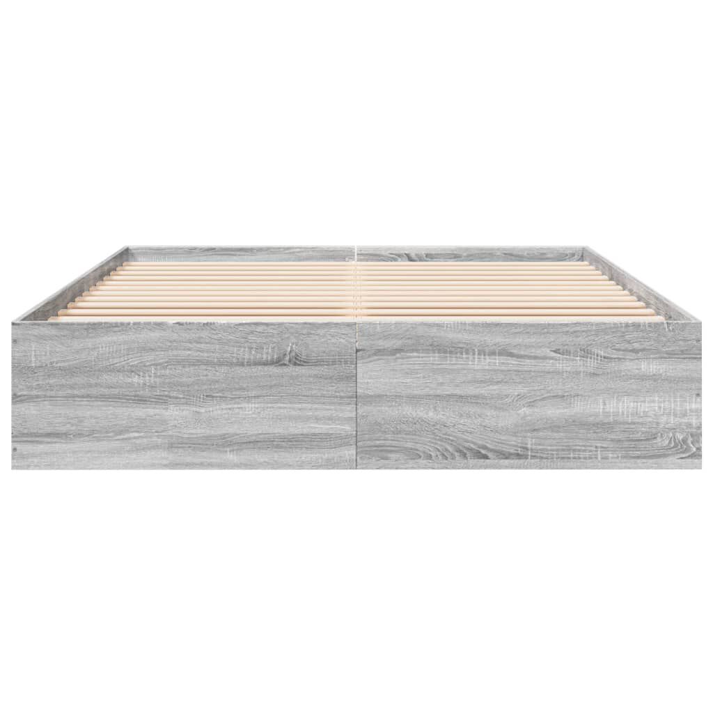 vidaXL Πλαίσιο Κρεβατιού Γκρι Sonoma 150x200 εκ. Επεξεργασμένο Ξύλο