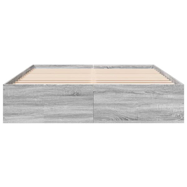 vidaXL Πλαίσιο Κρεβατιού Γκρι Sonoma 150x200 εκ. Επεξεργασμένο Ξύλο