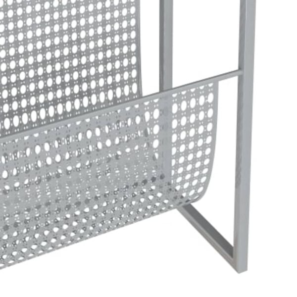 vidaXL Ραφιέρα Περιοδικών Ασημένια 35 x 15 x 45 εκ. από Ατσάλι