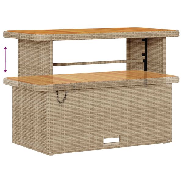 vidaXL 9 Τμήμα Σαλονιού Κήπου με Μαξιλάρια Μπεζ Poly Rattan Acacia