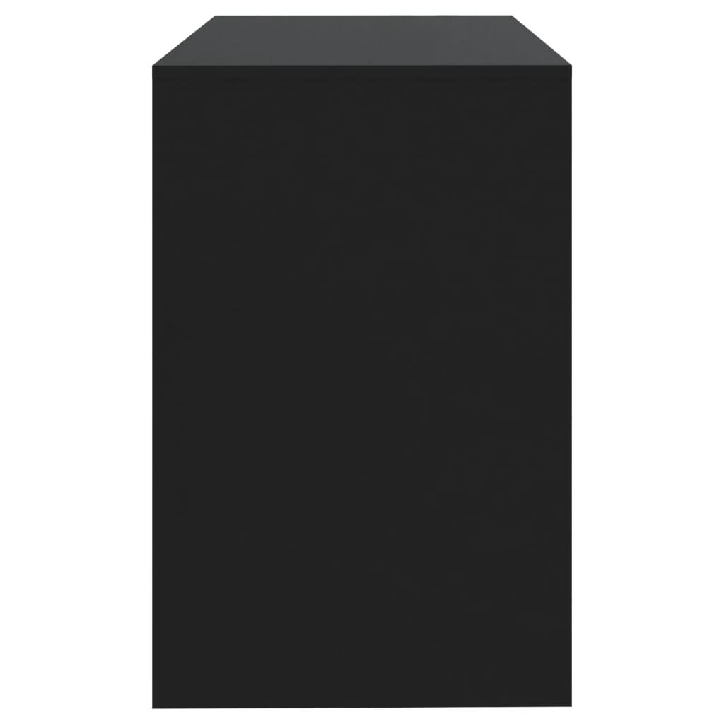 vidaXL Γραφείο Μαύρο 101x50x76,5 εκ. από Επεξεργασμένο Ξύλο