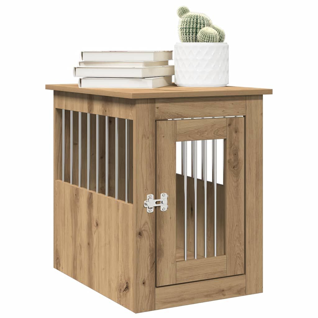 vidaXL Έπιπλα κλουβιού σκύλου Artisan Oak Κατασκευασμένο ξύλο