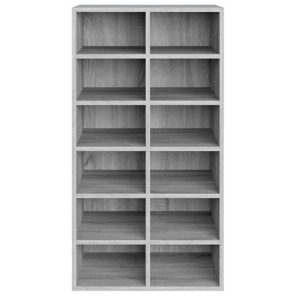 vidaXL Παπουτσοθήκη Γκρι Sonoma 54x34x100,5 εκ. από Επεξεργασμένο Ξύλο