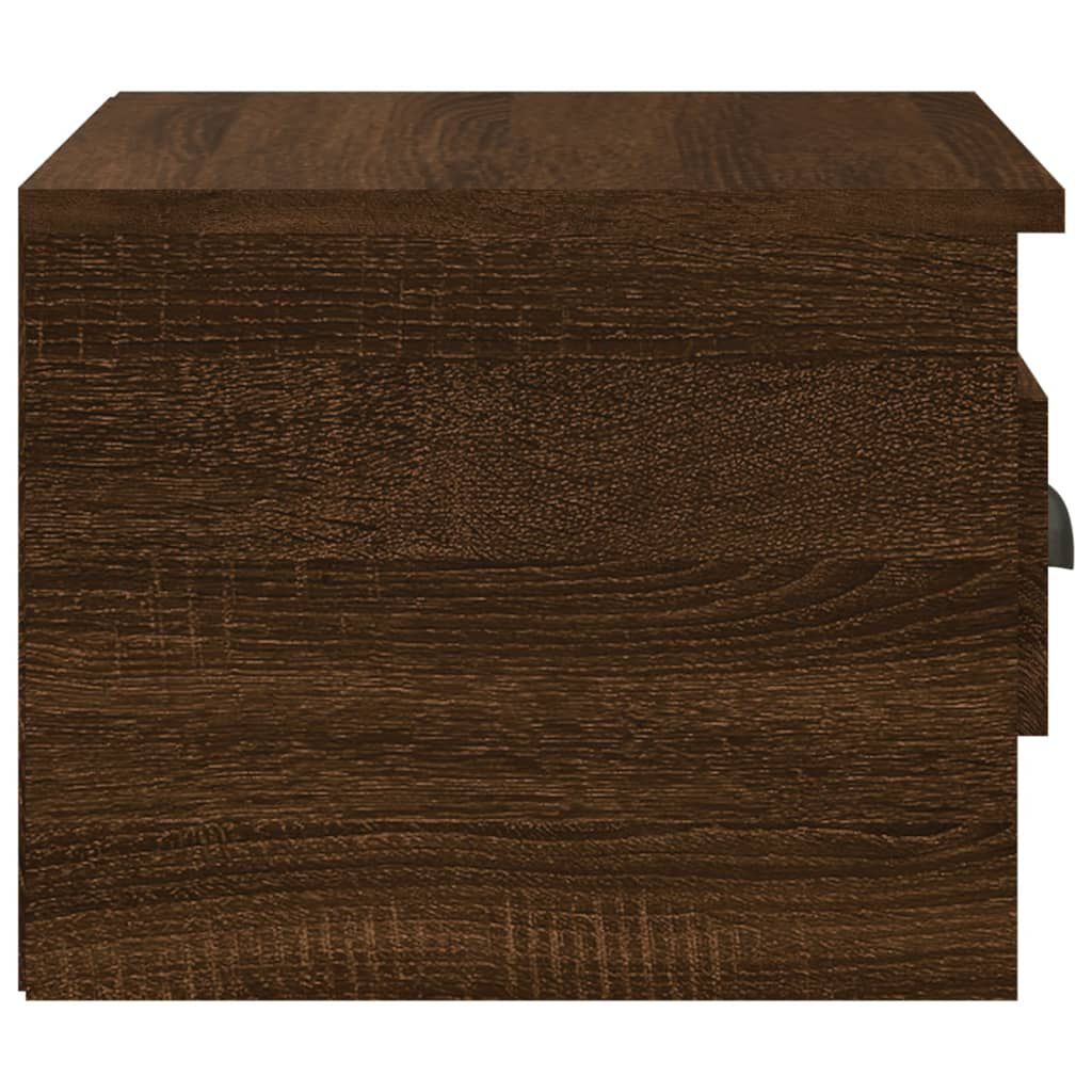 vidaXL Κομοδίνα Επιτοίχια 2 τεμ. Καφέ Δρυς 41,5x36x28 εκ.