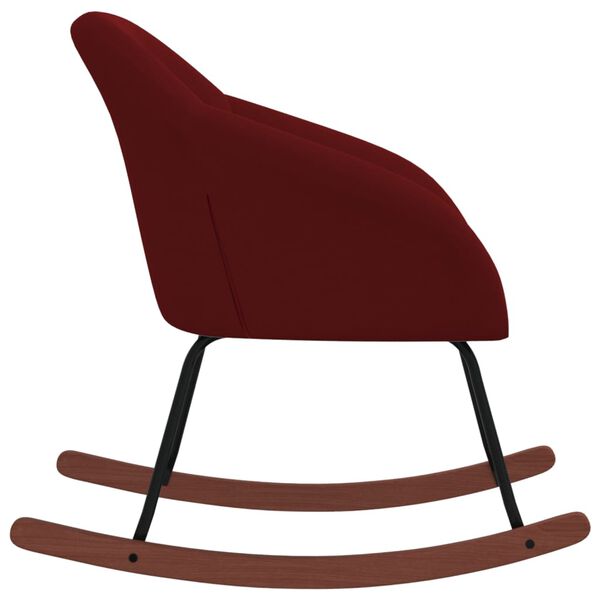 vidaXL Κουνιστή Πολυθρόνα Μπορντό Υφασμάτινη