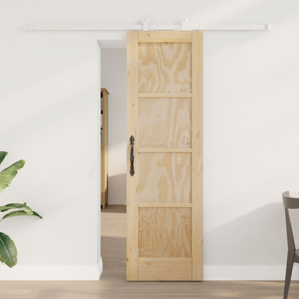 vidaXL Συρόμενη Πόρτα με Σετ Υλικών 'ORKDAL' Συμπαγές Ξύλο Πεύκου
