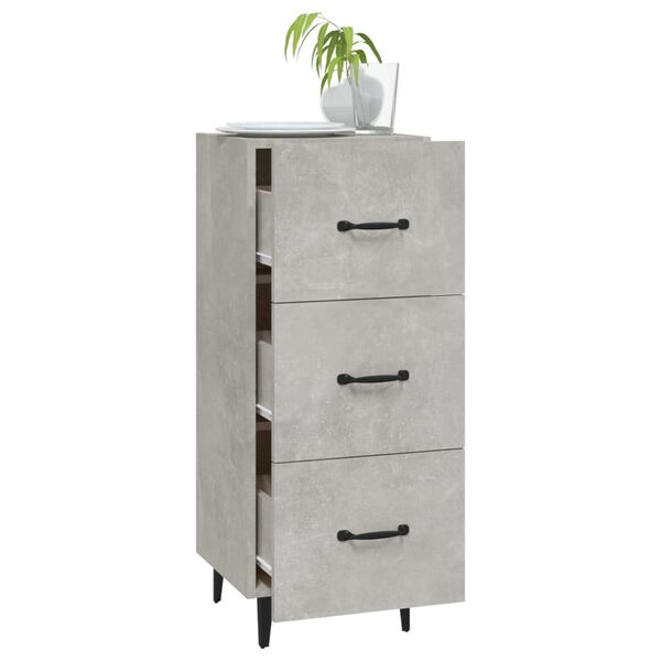 vidaXL Ντουλάπι Γκρι Σκυροδέματος 34,5x34x90 εκ. Επεξεργασμένο Ξύλο