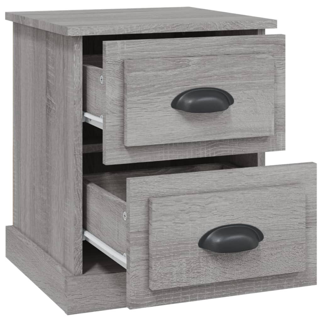 vidaXL Κομοδίνο Γκρι Sonoma 39x39x47,5 εκ. από Επεξεργασμένο Ξύλο