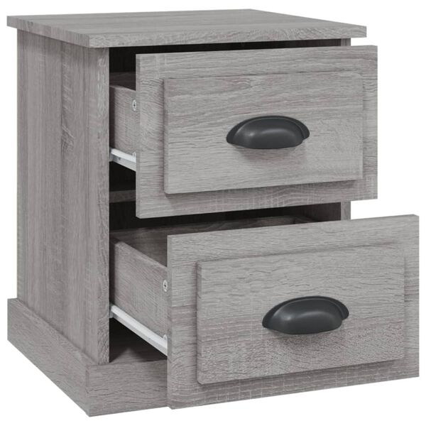 vidaXL Κομοδίνο Γκρι Sonoma 39x39x47,5 εκ. από Επεξεργασμένο Ξύλο