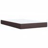 vidaXL Κρεβάτι Boxspring με Στρώμα Σκούρο Καφέ 120x190 εκ Υφασμάτινο