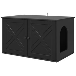 vidaXL &Sigma;&pi;ί&tau;&iota; &Gamma;ά&tau;&alpha;&sigmaf; &Mu;&alpha;ύ&rho;&omicron; 85 x 55 x 50,5 &epsilon;&kappa; &Epsilon;&pi;&epsilon;&xi;&epsilon;&rho;&gamma;&alpha;&sigma;&mu;έ&nu;&omicron; &Xi;ύ&lambda;&omicron;
