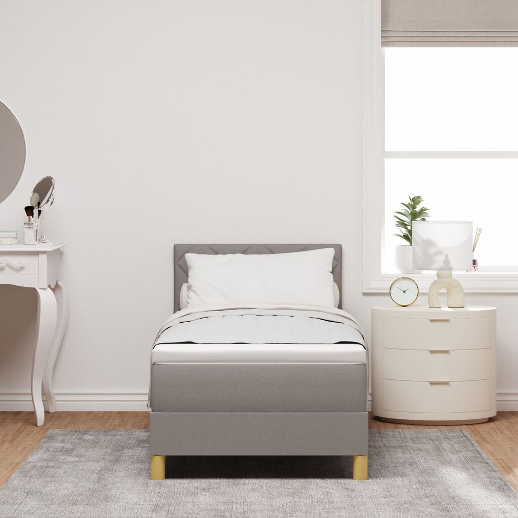vidaXL Κρεβάτι με Σπαστό Στρώμα Γκρι 80x200 cm Ύφασμα