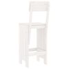 vidaXL Σκαμπό Μπαρ 2 τεμ. Λευκά 40 x 48,5 x 115,5εκ. Μασίφ Ξύλο Πεύκου