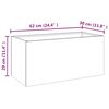 vidaXL Ζαρντινιέρα 62x30x29 εκ. Ατσάλι Σκληρυθέν στον Αέρα