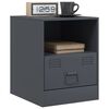 vidaXL Κομοδίνο Ανθρακί 34,5 x 39 x 44 εκ. από Χάλυβα