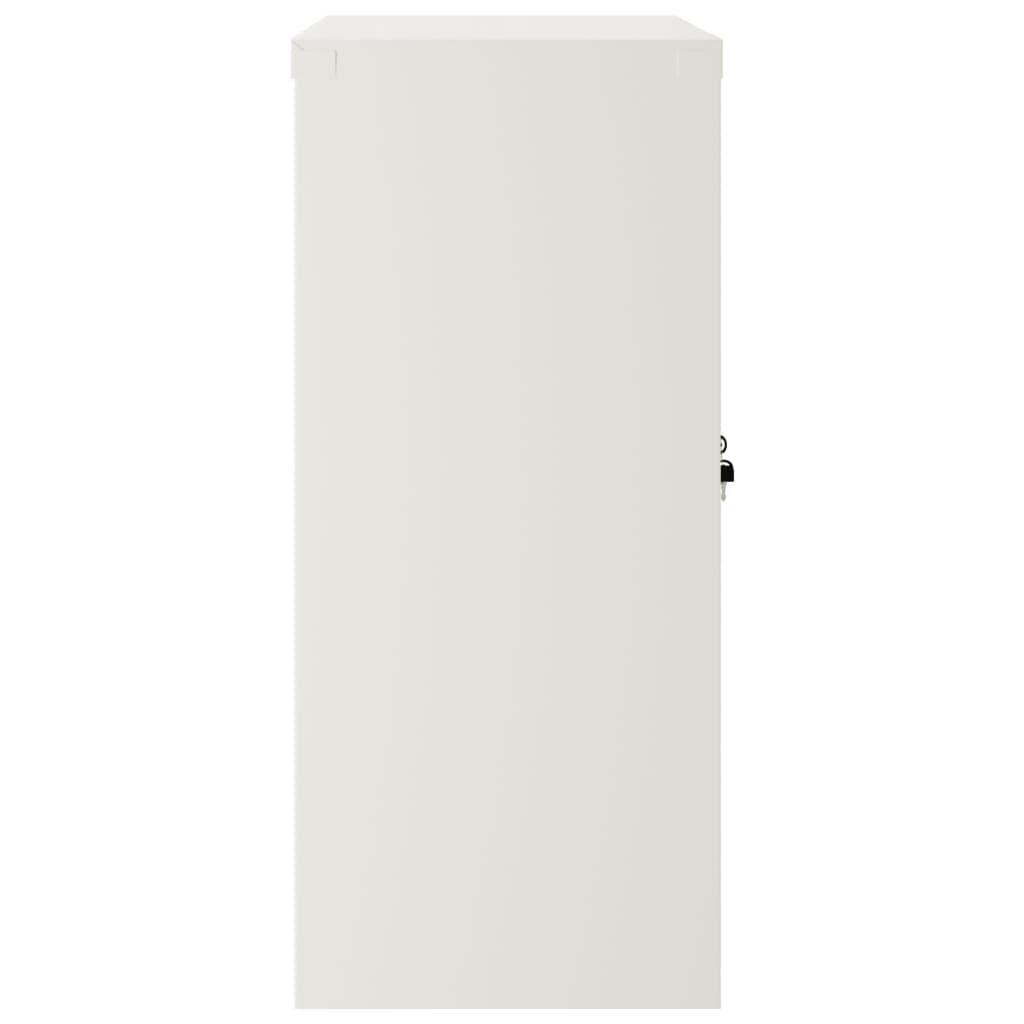 vidaXL Αρχειοθήκη Λευκή 90 x 40 x 90 εκ. από Ατσάλι
