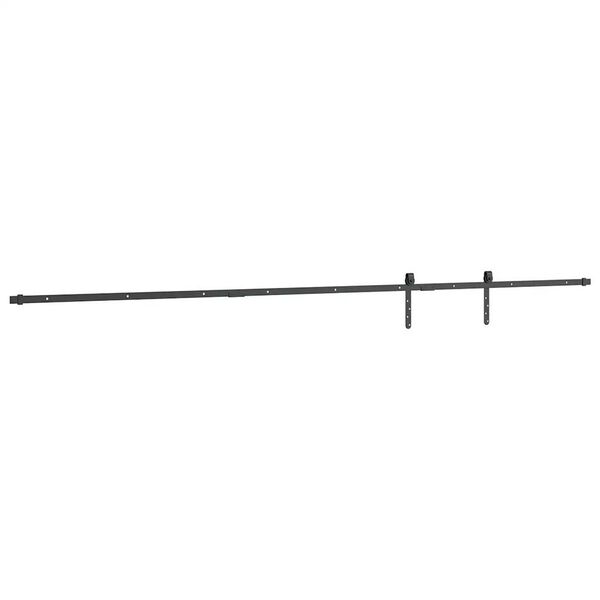vidaXL Κιτ συρόμενης πόρτας γραφείου 244 cm από ανθρακούχο χάλυβα