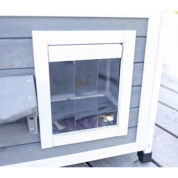 Kerbl Outdoor Γατόσπιτο Family 57 x 55 x 80 εκ. Γκρι και Λευκό