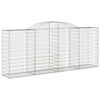 vidaXL Συρματοκιβώτια Τοξωτά 8 τεμ. 300x50x120/140 εκ. Γαλβαν. Ατσάλι