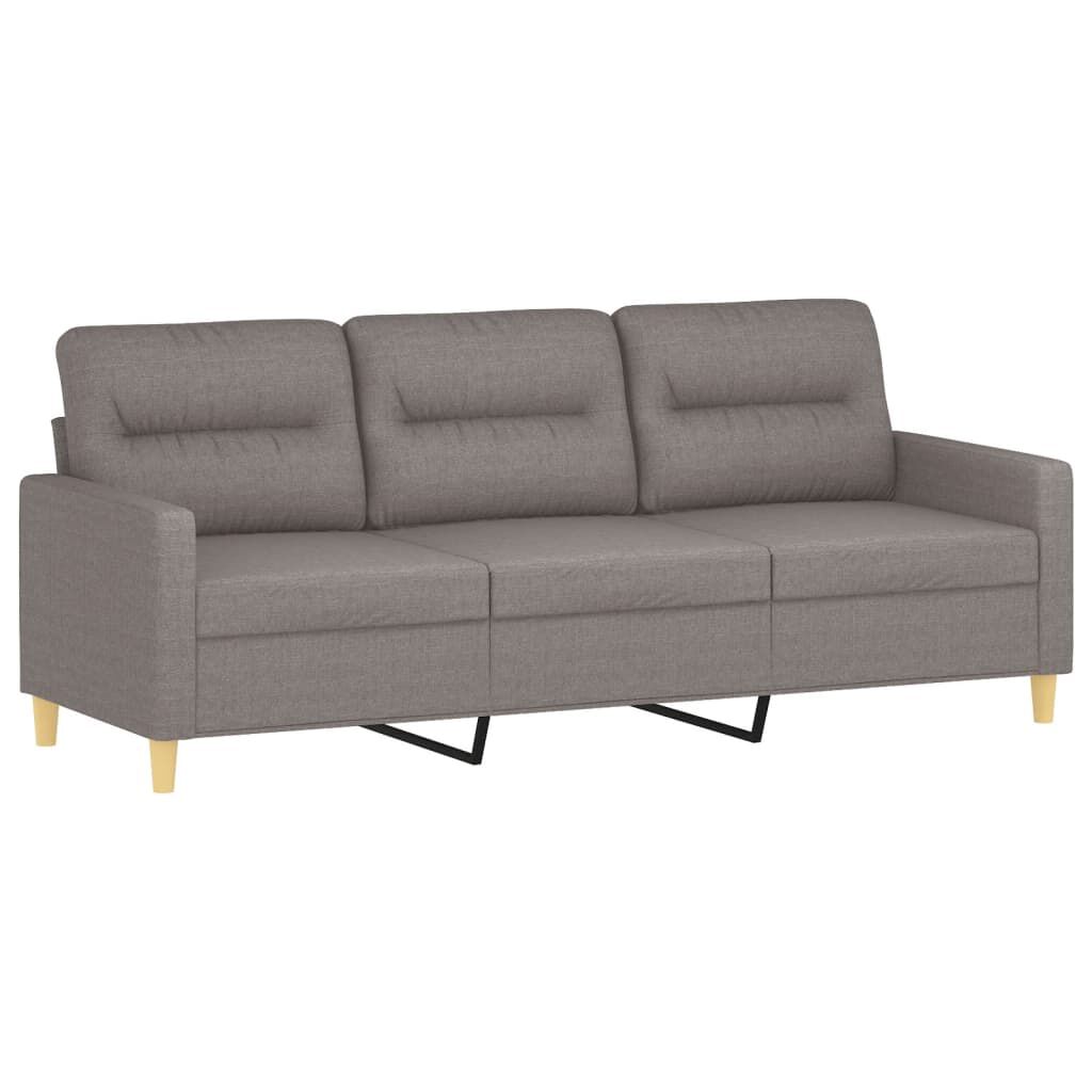 vidaXL Καναπές Τριθέσιος Taupe 180 εκ. Υφασμάτινος