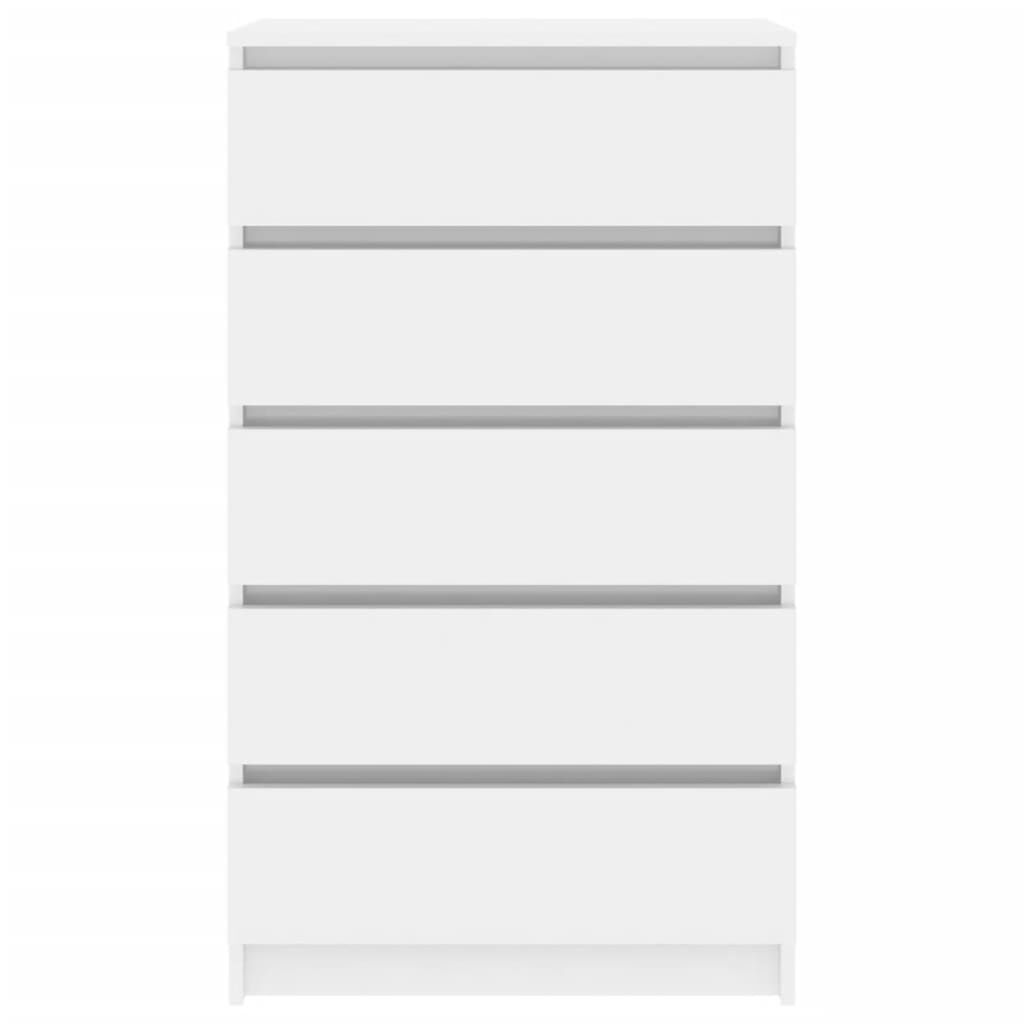 vidaXL Έπιπλο Συρταριών Γυαλ. Λευκό 60x36x103 εκ. Επεξεργασμένο Ξύλο