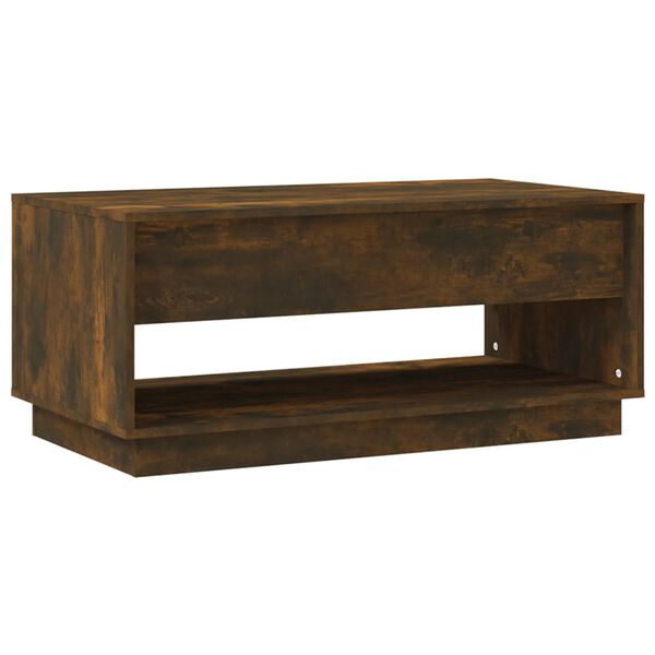 vidaXL Τραπεζάκι Σαλονιού Καπνιστή Δρυς 102,5x55x44 εκ. Επεξ. Ξύλο