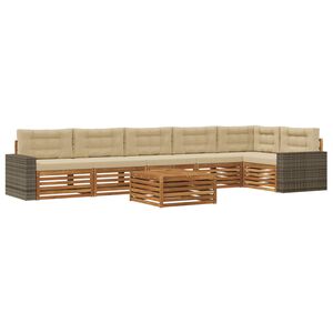 vidaXL &Sigma;&epsilon;&iota;&rho;ά &Kappa;&alpha;&nu;&alpha;&pi;έ &Epsilon;&xi;&omega;&tau;&epsilon;&rho;&iota;&kappa;&omicron;ύ 7 pcs &Phi;&upsilon;&sigma;&iota;&kappa;ό &kappa;&alpha;&iota; &Mu;&pi;&epsilon;&zeta; 79 x 79 x 37 &epsilon;&kappa;