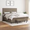 vidaXL &Kappa;&rho;&epsilon;&beta;ά&tau;&iota; Boxspring &mu;&epsilon; &Sigma;&tau;&rho;ώ&mu;&alpha; Taupe 160x200 &epsilon;&kappa;. &Upsilon;&phi;&alpha;&sigma;&mu;ά&tau;&iota;&nu;&omicron;