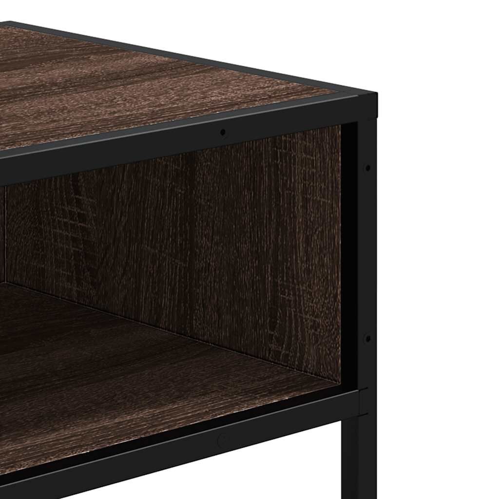 vidaXL Τραπέζι Κονσόλα Καφέ Δρυς 90x35x80 εκ. Επεξεργασμένο Ξύλο