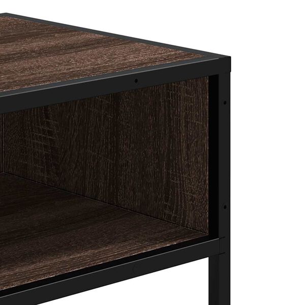 vidaXL Τραπέζι Κονσόλα Καφέ Δρυς 90x35x80 εκ. Επεξεργασμένο Ξύλο