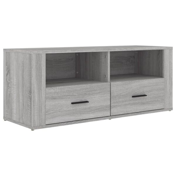 vidaXL Έπιπλο Τηλεόρασης Γκρι Sonoma 100x35x40 εκ. από Επεξεργ. Ξύλο