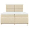 vidaXL &Kappa;&rho;&epsilon;&beta;ά&tau;&iota; Boxspring &mu;&epsilon; &Sigma;&tau;&rho;ώ&mu;&alpha; &Kappa;&rho;&epsilon;&mu; 200x200 &epsilon;&kappa;. &Upsilon;&phi;&alpha;&sigma;&mu;ά&tau;&iota;&nu;&omicron;