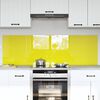 vidaXL Πίσω Πάνελ Κουζίνας 2 pcs Κίτρινο 80 x 50 cm σκληρυμένο γυαλί