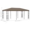 vidaXL Κιόσκι Taupe 6 x 3 μ. Ύφασμάτινο
