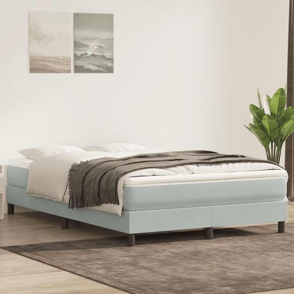 vidaXL &Kappa;&rho;&epsilon;&beta;ά&tau;&iota; Boxspring &mu;&epsilon; &Sigma;&tau;&rho;ώ&mu;&alpha; &Alpha;&nu;&omicron;&iota;&chi;&tau;ό &Gamma;&kappa;&rho;&iota; 160x220 &epsilon;&kappa;. &Beta;&epsilon;&lambda;&omicron;ύ&delta;&iota;&nu;&omicron;