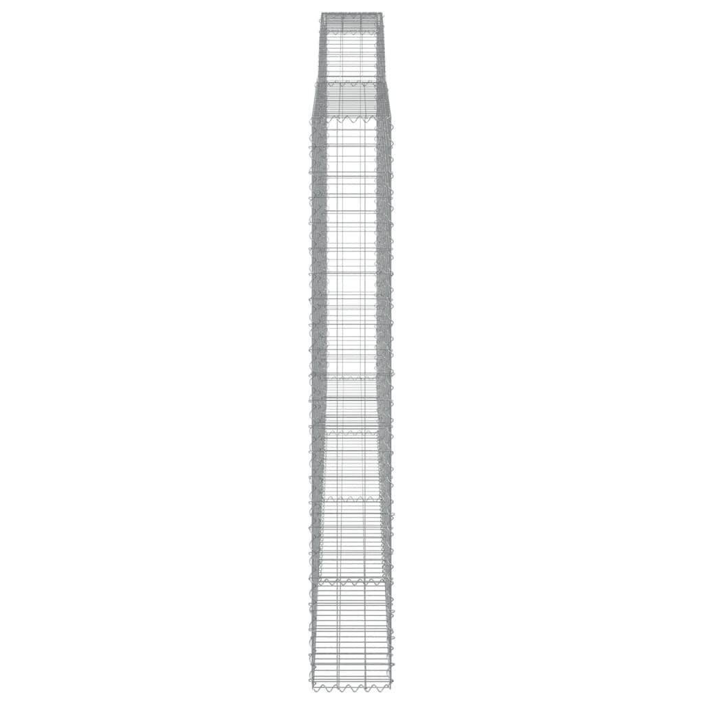vidaXL Συρματοκιβώτια Τοξωτά 4 τεμ. 400x30x220/240 εκ. Γαλβαν. Ατσάλι