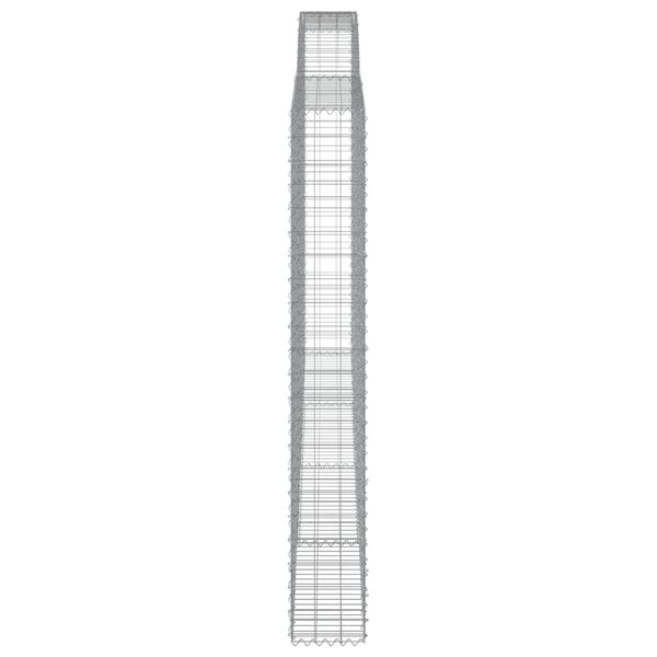 vidaXL Συρματοκιβώτια Τοξωτά 4 τεμ. 400x30x220/240 εκ. Γαλβαν. Ατσάλι