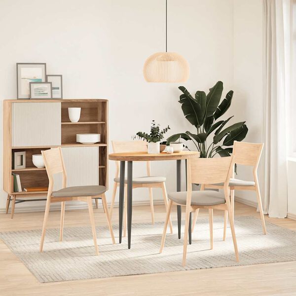 vidaXL Επιτραπέζια επιφάνεια 80x40x4 εκ. από Μασίφ Ξύλο Δρυός Οβάλ