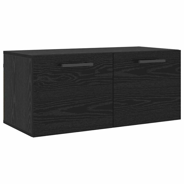 vidaXL Ντουλάπα Τοίχου Μαύρη δρυς 80 x 36.5 x 35 cm Επεξεργασμένο ξύλο