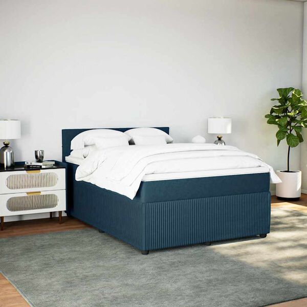 vidaXL &Kappa;&rho;&epsilon;&beta;ά&tau;&iota; Boxspring &mu;&epsilon; &Sigma;&tau;&rho;ώ&mu;&alpha; &Mu;&pi;&lambda;&epsilon; 140x190 &epsilon;&kappa;. &Beta;&epsilon;&lambda;&omicron;ύ&delta;&iota;&nu;&omicron;