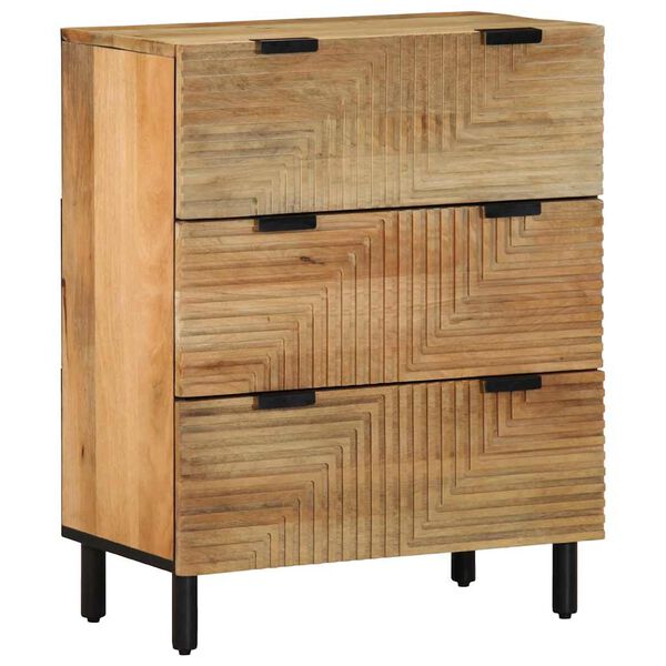vidaXL Sideboard καφέ 60x33x75 cm μασίφ ξύλο Mango