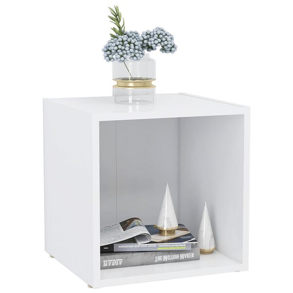 vidaXL Έπιπλα Τηλεόρασης 4 τεμ. Λευκά 37 x 35 x 37 εκ. από Επεξ. Ξύλο