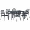 vidaXL Σέτ φαγητού για κήπο 7 pcs Ανθρακί Ατσάλι