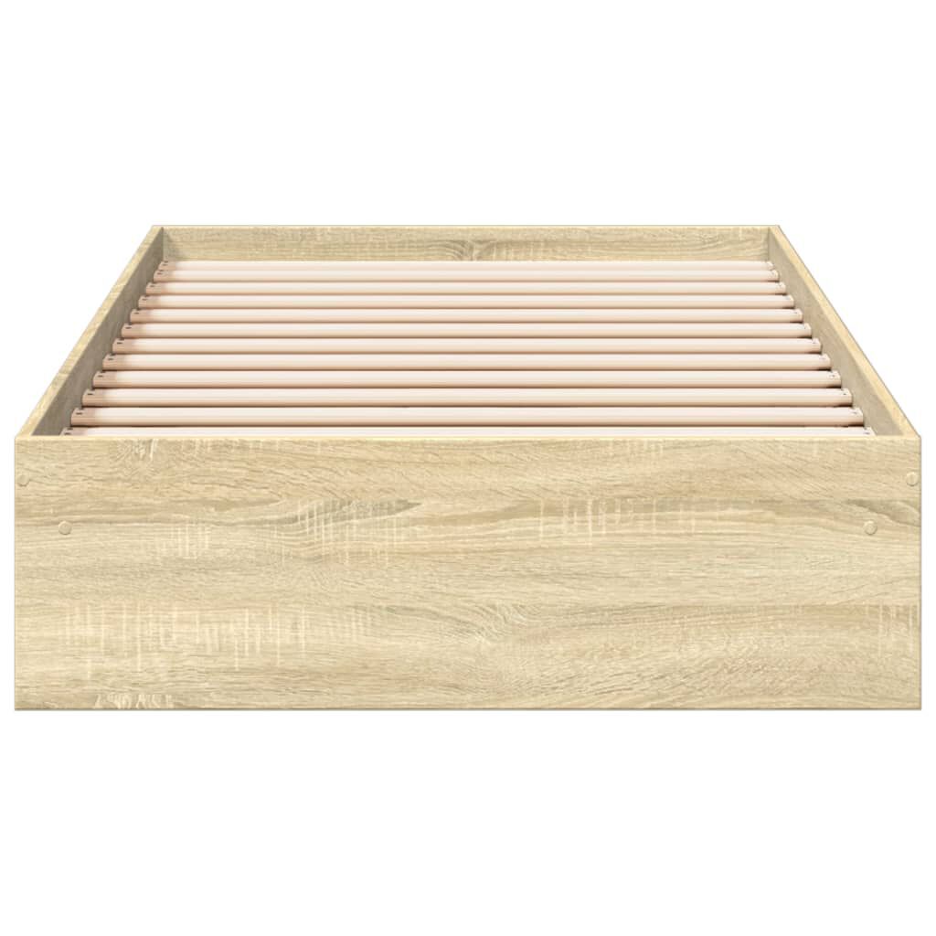 vidaXL Πλαίσιο Κρεβατιού με Συρτάρια Sonoma Δρυς 90x190εκ. Επεξ. Ξύλο