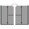 vidaXL Καλυμμα Ντους Μαύρο 120 x 140 cm ESG Γυαλί και Αλουμίνιο