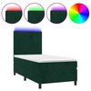 vidaXL &Kappa;&rho;&epsilon;&beta;ά&tau;&iota; Boxspring &mu;&epsilon; &Sigma;&tau;&rho;ώ&mu;&alpha; & LED &Sigma;&kappa;. &Pi;&rho;ά&sigma;&iota;&nu;&omicron; 90x200 &epsilon;&kappa; &Beta;&epsilon;&lambda;&omicron;ύ&delta;&omicron;