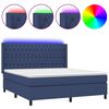 vidaXL &Kappa;&rho;&epsilon;&beta;ά&tau;&iota; Boxspring &mu;&epsilon; &Sigma;&tau;&rho;ώ&mu;&alpha; & LED &Mu;&pi;&lambda;&epsilon; 160x200 &epsilon;&kappa;. &Upsilon;&phi;&alpha;&sigma;&mu;ά&tau;&iota;&nu;&omicron;