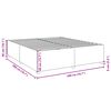 vidaXL Σκελετός Κρεβατιού Χωρίς Στρώμα Κρεμ 200x200 εκ. Υφασμάτινο