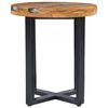 vidaXL Τραπεζάκι Σαλονιού 40x45 εκ. από Μασίφ Ξύλο Teak / Συνθ. Ρητίνη